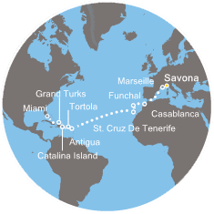 Francia, Marocco, Madera, Is. Canarie, Caraibi, Stati Uniti