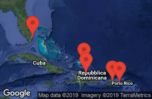 CARNIVAL CONQUEST - Itinerario di 7 notti partendo da MIAMI,FL il 12/10/2019 - FL, Puerto Rico, Usvi, Dominican Republic