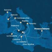 Grecia, Malta, Italia, Tunisia, Corsica (Francia)