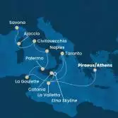 Grecia, Malta, Italia, Corsica (Francia)