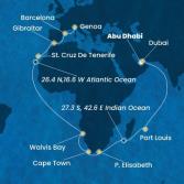 Emirati Arabi Uniti, Mauritius, Sud Africa, Namibia, Isole Canarie, Gibilterra, Spagna, Italia