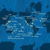 Spagna, Portogallo, Isole Azzorre, Stati Uniti, Florida (USA), Messico, Stati Uniti, Hawai, Polinesia, Fiji, Australia