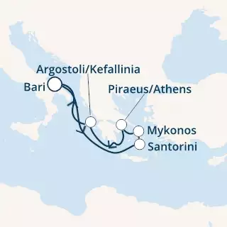COSTA VICTORIA - Itinerario di 6 notti partendo da BARI il 14/09/2019 - Italia, Grecia