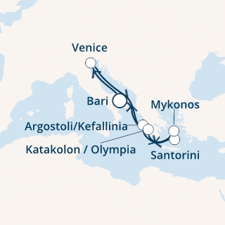 COSTA DELIZIOSA - Itinerario di 6 notti partendo da BARI il 14/05/2021 - Italia, Grecia