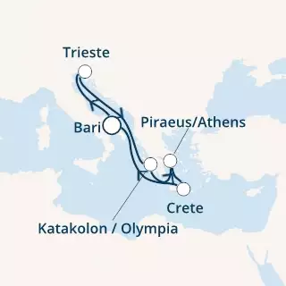 COSTA DELIZIOSA - Itinerario di 6 notti partendo da BARI il 16/10/2020 - Italia, Grecia