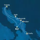 Italia, Montenegro, Grecia, Croazia