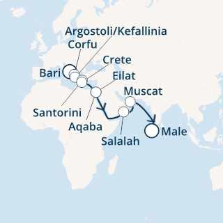 Italia, Grecia, Giordania, Israele, Oman, Maldive