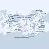 Italia, Croazia, Francia, Spagna, Marocco, Isole Canarie, Capo Verde, Brasile, Argentina, Cile, Polinesia, Nuova Zelanda