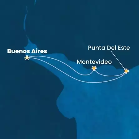 COSTA FAVOLOSA - Itinerario di 2 notti partendo da BUENOS AIRES il 26/03/2025 - Argentina, Uruguay