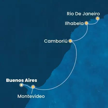 COSTA FAVOLOSA - Itinerario di 4 notti partendo da BUENOS AIRES il 30/01/2026 - Argentina, Uruguay, Brasile