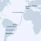 Argentina, Brasile, Isole Canarie, Spagna, Francia, Italia