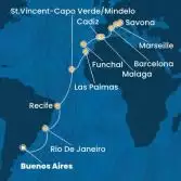 Argentina, Brasile, Capo Verde, Isole Canarie, Madera, Spagna, Francia, Italia