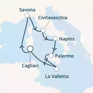 COSTA FIRENZE - Itinerario di 6 notti partendo da CAGLIARI il 23/07/2021 - Italia, Malta