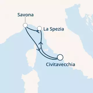 COSTA SMERALDA - Itinerario di 2 notti partendo da CIVITAVECCHIA il 03/12/2020 - Italia
