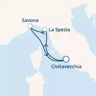 COSTA SMERALDA - Itinerario di 2 notti partendo da CIVITAVECCHIA il 06/05/2021 - Italia