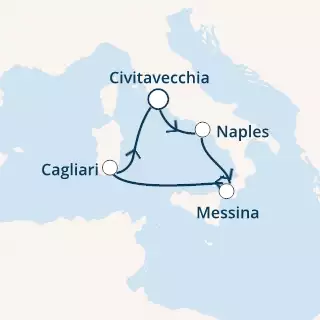 COSTA SMERALDA - Itinerario di 3 notti partendo da CIVITAVECCHIA il 13/12/2020 - Italia