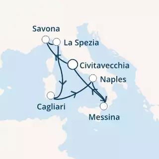 COSTA SMERALDA - Itinerario di 6 notti partendo da CIVITAVECCHIA il 23/10/2020 - Italia