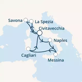 COSTA SMERALDA - Itinerario di 6 notti partendo da CIVITAVECCHIA il 28/03/2021 - Italia