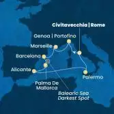 Italia, Francia, Spagna, Isole Baleari, Tunisia