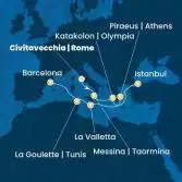 Italia, Grecia, Turchia, Malta, Tunisia, Spagna