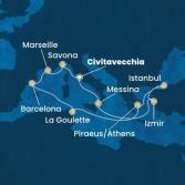 Italia, Turchia, Grecia, Tunisia, Spagna, Francia