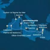 Italia, Francia, Spagna, Isole Baleari, Grecia