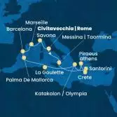 Italia, Grecia, Tunisia, Isole Baleari, Spagna, Francia