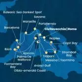 Italia, Corsica (Francia), Isole Baleari, Spagna, Francia