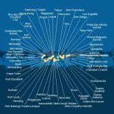 Italia, Francia, Spagna, Portogallo, Isole Azzorre, Stati Uniti, Florida (USA), Messico, Stati Uniti, Hawai, Polinesia, Fiji