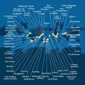 Italia, Francia, Spagna, Portogallo, Isole Azzorre, Stati Uniti, Florida (USA), Panama, Stati Uniti, Hawai, Nuova Zelanda
