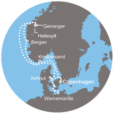 COSTA FAVOLOSA - Itinerario di 6 notti partendo da COPENHAGEN il 21/07/2018 - Danimarca, Norvegia, Germania