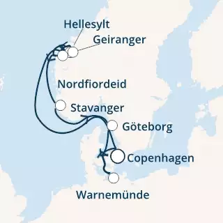 COSTA FASCINOSA - Itinerario di 6 notti partendo da COPENHAGEN il 04/07/2020 - Danimarca, Norvegia, Germania