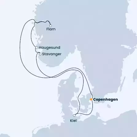 COSTA DIADEMA - Itinerario di 6 notti partendo da COPENHAGEN il 28/05/2022 - Danimarca, Norvegia, Germania