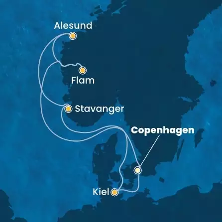 COSTA DIADEMA - Itinerario di 6 notti partendo da COPENHAGEN il 23/05/2026 - Danimarca, Norvegia, Germania