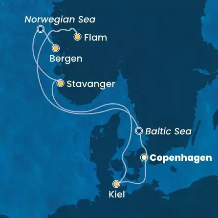 COSTA DIADEMA - Itinerario di 6 notti partendo da COPENHAGEN il 24/05/2025 - Danimarca, Norvegia, Germania
