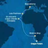 Sud Africa, Namibia, Capo Verde, Isole Canarie, Spagna