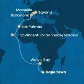 Sud Africa, Namibia, Capo Verde, Isole Canarie, Spagna, Francia, Italia