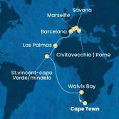 Sud Africa, Namibia, Capo Verde, Isole Canarie, Spagna, Francia, Italia