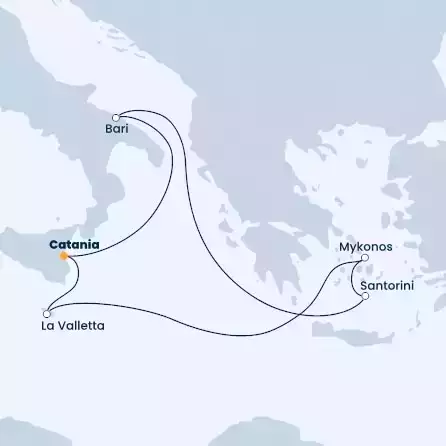 COSTA PACIFICA - Itinerario di 6 notti partendo da CATANIA il 07/08/2022 - Italia, Malta, Grecia