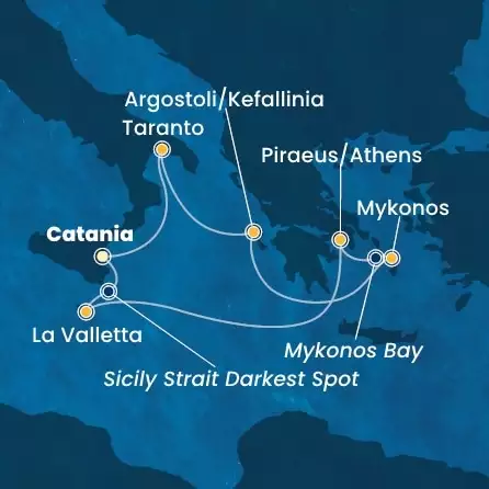 COSTA FASCINOSA - Itinerario di 6 notti partendo da CATANIA il 07/06/2025 - Italia, Grecia, Malta