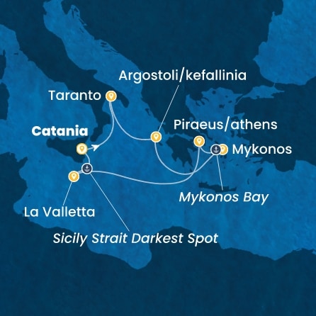 COSTA FASCINOSA - Itinerario di 6 notti partendo da CATANIA il 06/06/2026 - Italia, Grecia, Malta