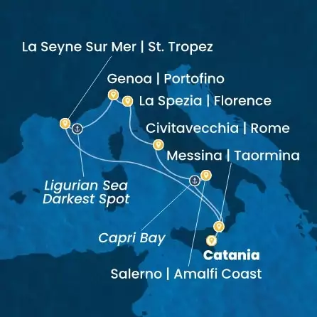 COSTA FASCINOSA - Itinerario di 6 notti partendo da CATANIA il 23/09/2027 - Italia, Francia