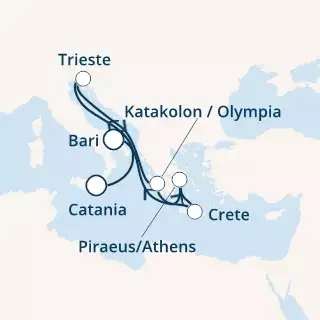 COSTA DELIZIOSA - Itinerario di 7 notti partendo da CATANIA il 08/10/2020 - Italia, Grecia