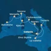 Italia, Malta, Corsica (Francia), Francia, Spagna