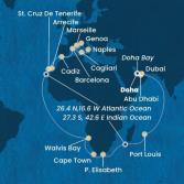 Emirati Arabi Uniti, Mauritius, Sud Africa, Namibia, Isole Canarie, Spagna, Italia, Francia