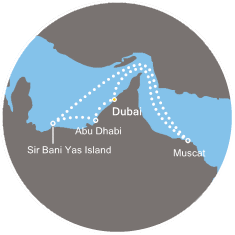 COSTA NEORIVIERA - Itinerario di 6 notti partendo da DUBAI il 17/03/2017 - Dubai, Oman, Emirati Arabi