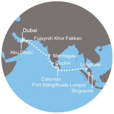 Emirati Arabi Uniti, India, Sri Lanka, Malesia, Singapore
