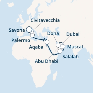Emirati Arabi Uniti, Oman, Giordania, Italia
