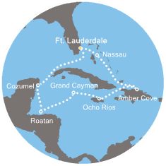 Florida (USA), Bahamas, Giamaica, Isole Cayman, Honduras, Messico