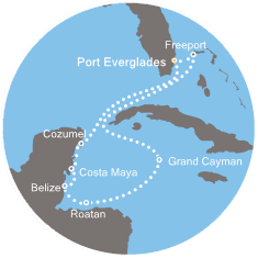 Florida (USA), Bahamas, Isole Cayman, Honduras, Belize, Messico